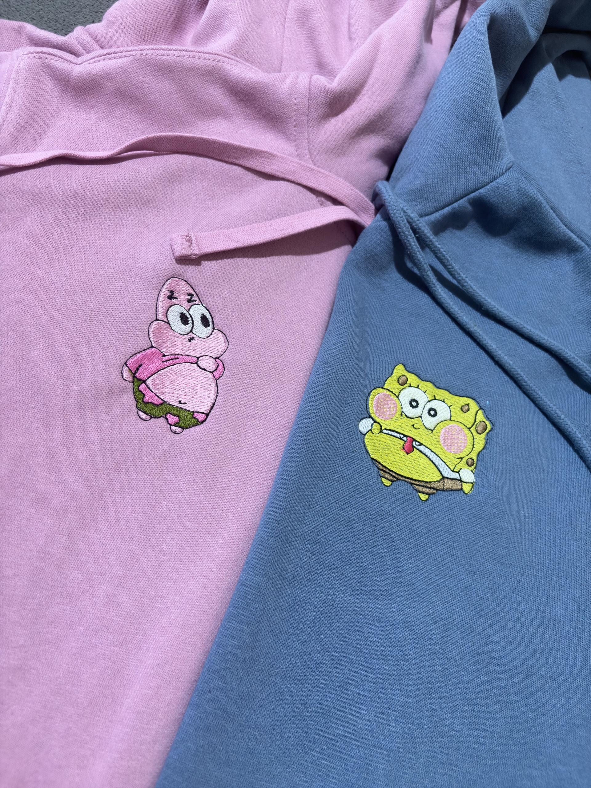 Bluzy dla par - Spongebob X Patryk rozgwiazda ( wywalone brzuszki ) ( Cena za dwie bluzy! )